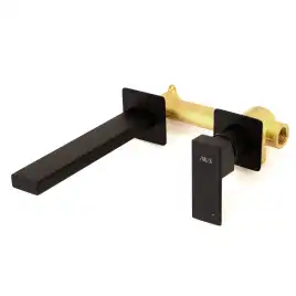 Смеситель для раковины AVS Cube 811-202-MB встраиваемый, с внутренней частью, черный матовый