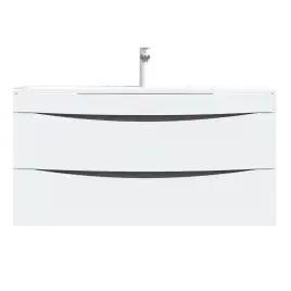 Тумба с раковиной IDDIS Cloud 100, подвесная, Белая, CLO10W1i95K