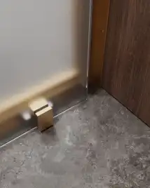 Душевая дверь CEZARES MOLVENO-BF-1-120-P-BORO стекло Матовое рифленая, профиль Брашированное золото