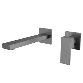 Смеситель для раковины AVS Cube 811-202-GM встраиваемый, с внутренней частью, оружейная сталь