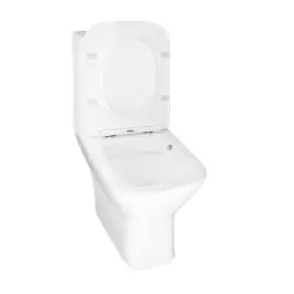 Унитаз напольный Azario Iris AZ-8353 безободковый, с бачком и сидением микролифт, Белый глянцевый
