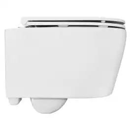 Унитаз подвесной Azario UNO AZ-2380 подвесной, безободковый, с сиденьем микролифт, Белый глянцевый
