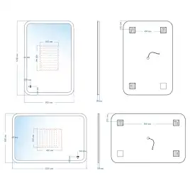 Зеркало с подсветкой AVS Байкал 120x80 см, антипар