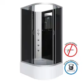 Душевая кабина Niagara Classic 120х80х200 NG-2510-14LBKG высокий поддон, с гидромассажем, 25101434LBKG