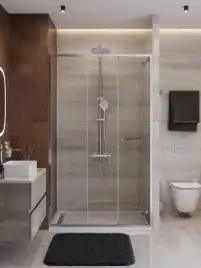 Душевая дверь CEZARES LUX-B-FS-11-130-C-CR прозрачное стекло, профиль Хром