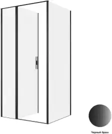 Душевой уголок Allen Brau Priority 100x90 3.31030.BBA + 3.31045.BBA черный браш