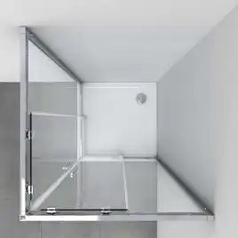 Душевой уголок Vincea Soft 90х90 VSS-3SO900CLB, дверь раздвижная, профиль черный, стекло прозрачное