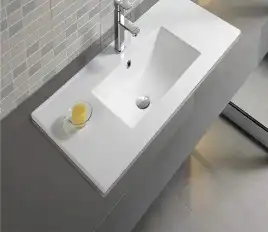 Умывальник CeramaLux 9010E 1010х465х160 Полувстраиваемая цвет Белый