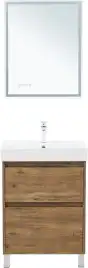 Тумба под раковину Aquanet Nova Lite 2.0 60 напольная, дуб рустикальный, 346343