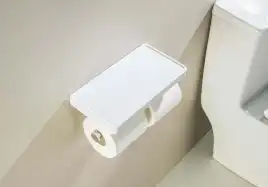 Держатель туалетной бумаги Aquatek Европа AQ4919CR двойной с полкой, Хром