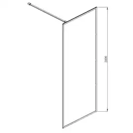 Душевая перегородка Azario MILTON 100 см, AZ-NAG 6310 1000 Black, профиль Черный, стекло Прозрачное