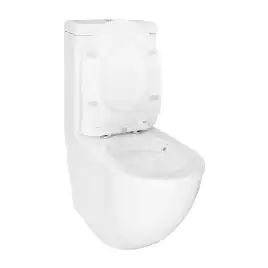 Унитаз напольный Azario Renda AZ-8693 безободковый, с бачком и сидением микролифт, Белый глянцевый