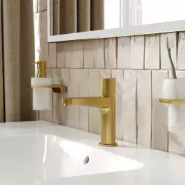 Смеситель для раковины WasserKRAFT Schunter 8200 8203, однорычажный, цвет Брашированное золото