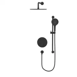 Душевая система для душа WHITECROSS Y black YSET09TOPBL, термостатическая, скрытого монтажа, Черный матовый
