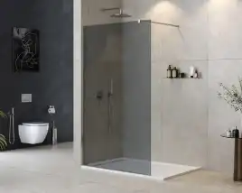 Душевая перегородка CEZARES LIBERTA-L-1-110-120-GR-Cr стекло Тонированное (графит), профиль Хром