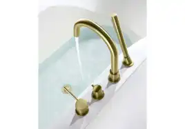 Смеситель на борт ванны Aquatek Европа AQ1348BG, Золото матовое