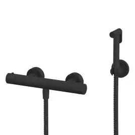 Смеситель с гигиеническим душем Whitecross Y black наружного монтажа Черный матовый, SYSYBI3BL