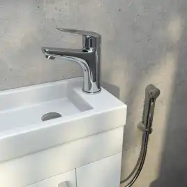 Смеситель для раковины IDDIS Torr TORSB00i08 с гигиеническим душем цвет, Глянцевый хром