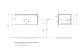Тумба под раковину BelBagno UNO-800-1C-SO-BO подвесная, Bianco Opaco