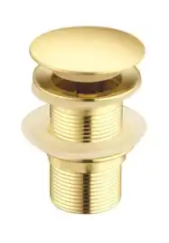 Донный клапан для раковины CeramaLux RD012 без перелива, Золото глянцевое