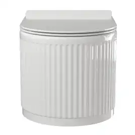 Подвесной унитаз Azario LUSTER AZ-2285 безободковый, с системой смыва Tornado, с быстросъемным сиденьем микролифт