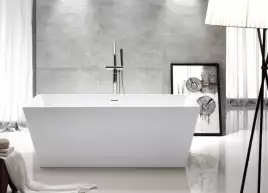 Акриловая ванна Abber 150х80 AB9224-1.5, отдельностоящая, Белая глянцевая