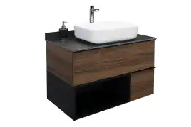 Тумба с умывальником Comforty Штутгарт 90 Дуб темно-коричневый, 00-00002868