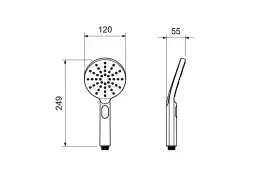 Душевая лейка Aquatek ОБЕРОН AQ2006MB, Черный матовый