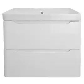 Тумба с раковиной Azario Lotos 60 CS00083929, подвесная, Белая глянцевая