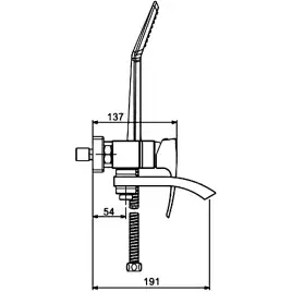 Смеситель для ванны Gappo G3207 с коротким изливом, Хром