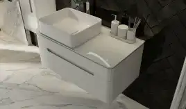 Тумба под раковину Jorno SHINE 90 Shi.01.90/P/W Белая