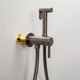 Гигиенический душ со смесителем AVS Slimmer 811-131-GM, оружейная сталь