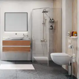 Душевой уголок WasserKRAFT Leine 35P 90х90 35P11 профиль Хром стекло Прозрачное