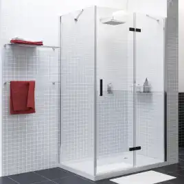 Душевой уголок WasserKRAFT Aller 10H 120х90 10H07RBLACK MATT профиль Черный / Хром стекло Прозрачное