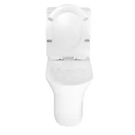 Унитаз напольный Azario FRENTO AZ-2311 безободковый, с бачком и сидением микролифт, Белый глянцевый