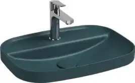 Раковина накладная Allen Brau Fantasy 55х40х11 4.11034.PT, Зеленая матовая