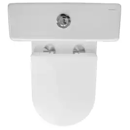 Унитаз-компакт Azario FRETTA NEW AZ-1223B напольный, безободковый, в комплекте с бачком и сиденьем микролифт, Белый глянцевый