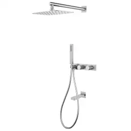 Душевая система ABBER Rund AF8717SP скрытого монтажа с изливом, сатин