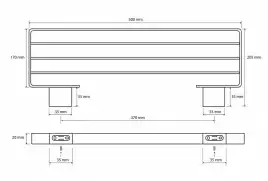 Полотенцедержатель 37 cм BEMETA NERO Черный матовый 135002180