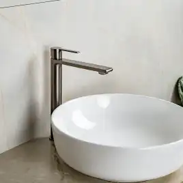 Смесители для раковины AVS Elegant 811-401-GM высокий, оружейная сталь