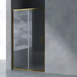 Душевая дверь в нишу AVS Вектор 110 см профиль брашированное золото, стекло прозрачное, 803-0002-195-11-GB-T