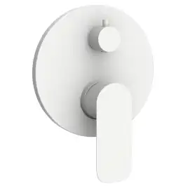 Смеситель для ванны AVS Basic 811-704-MW встраиваемый, с внутренней частью, белый матовый