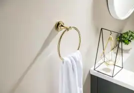 Держатель полотенец кольцо Aquatek Классик AQ4512PG, Золото глянцевое