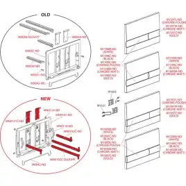 Кнопка смыва Alcaplast M1728-2 Черный / Хром матовый