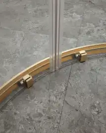 Душевой уголок CEZARES MOLVENO-RH-2-110/90-C-BORO-IV стекло Прозрачное, профиль Брашированное золото