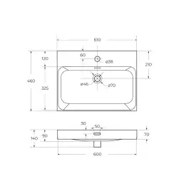 Керамическая раковина BelBagno BB-8078-60