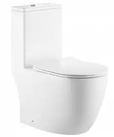 Унитаз моноблок напольный CeramaLux TR2176MN, безободковый, Белый