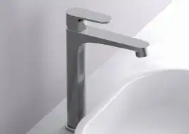 Смеситель для накладной раковины Aquatek Оберон AQ1204CR, однорычажный, высокий, Хром