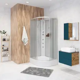 Душевая кабина Niagara Classic 110х80х210 NG-33184-14LBKTG средний поддон, с гидромассажем, 331844LBKTG