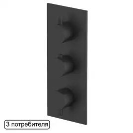 Смеситель для душа Whitecross Y black скрытого монтажа термостатический Черный матовый, Y1238BL